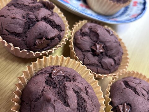 甘さ控えめ◎ココア米粉マフィン